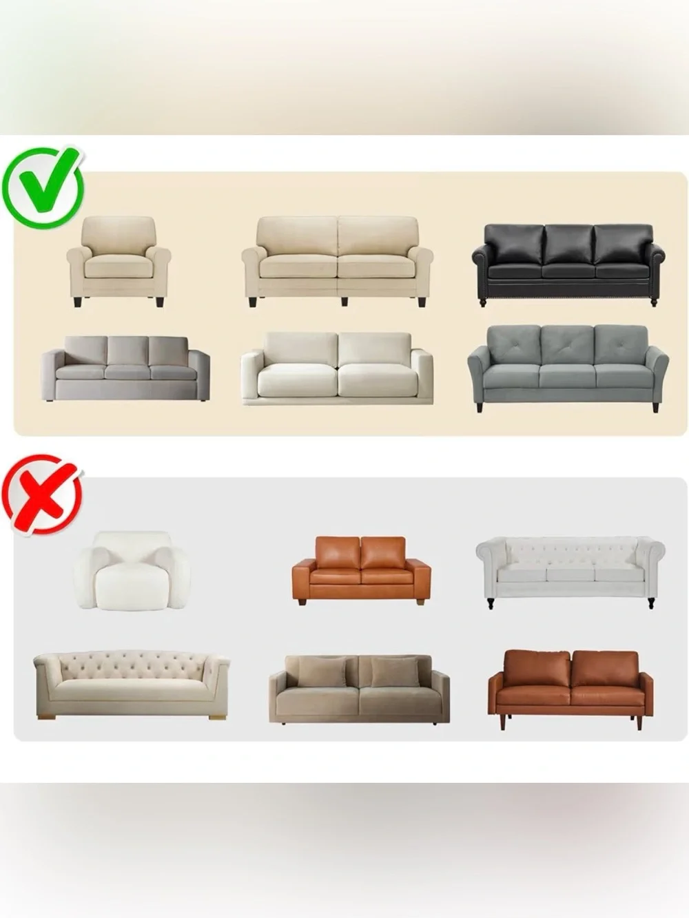 Sofa Slipcover with Waterproof Seat Furniture Protector (Sofa XL, Pale Oak)